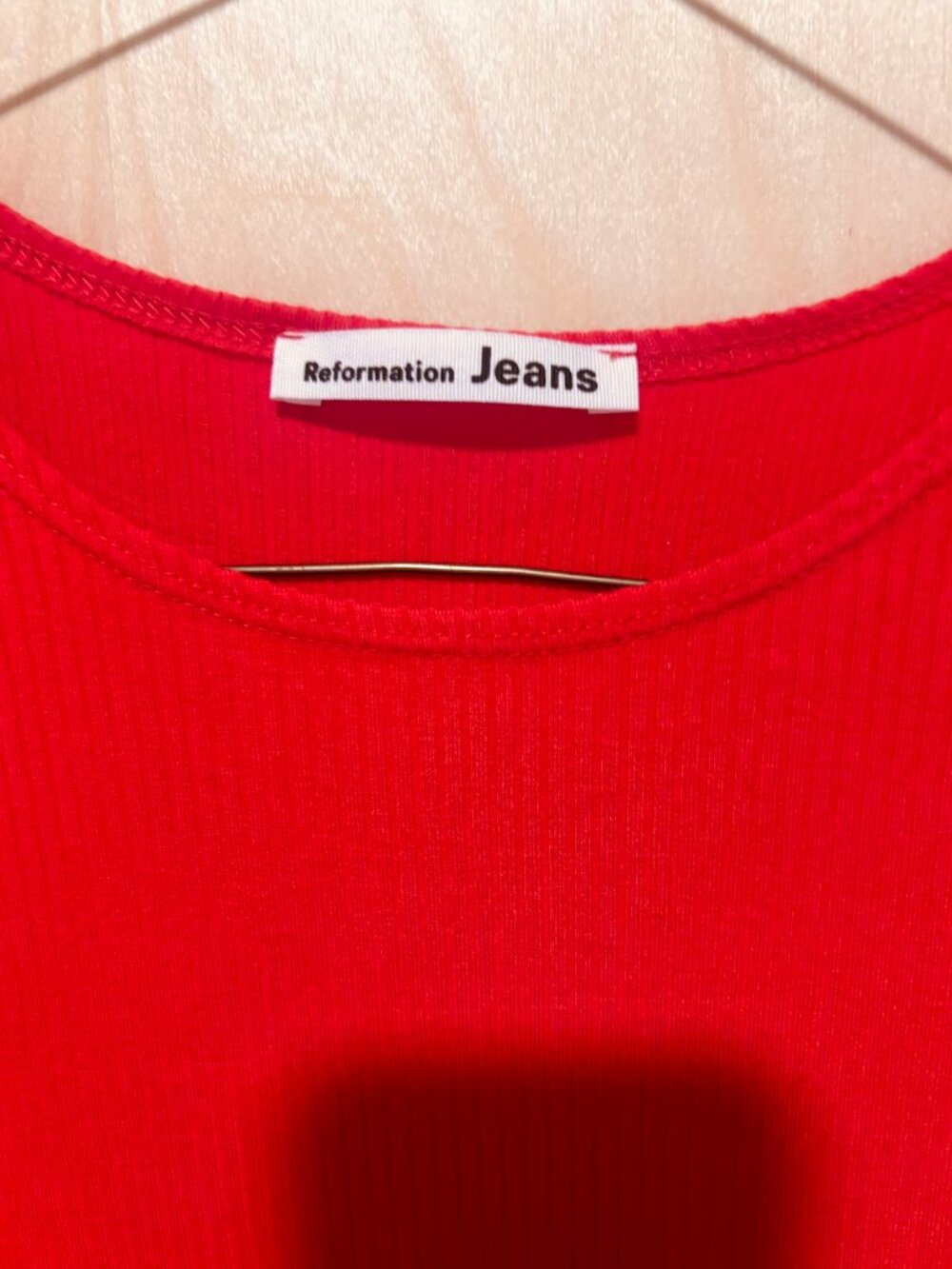 Reformation Ribbed Red Small Mini Dress - Picture 2 of 2